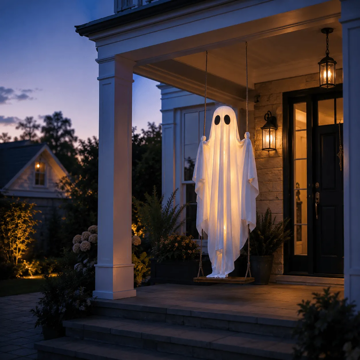 5FT Hanging Ghost Halloween Decoration with LED Lights