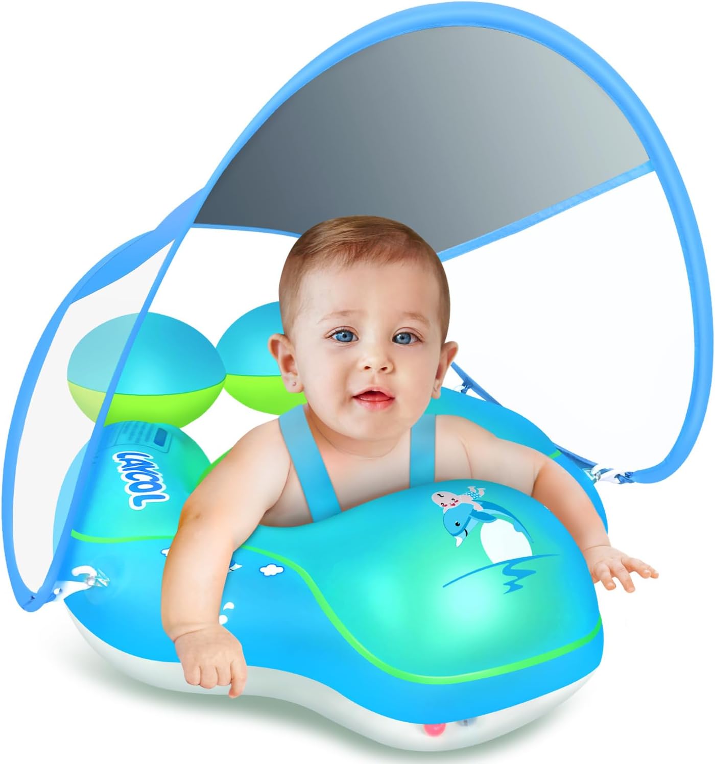 Baby Swim Float with UPF50+ Canopy – Safe Water Learning