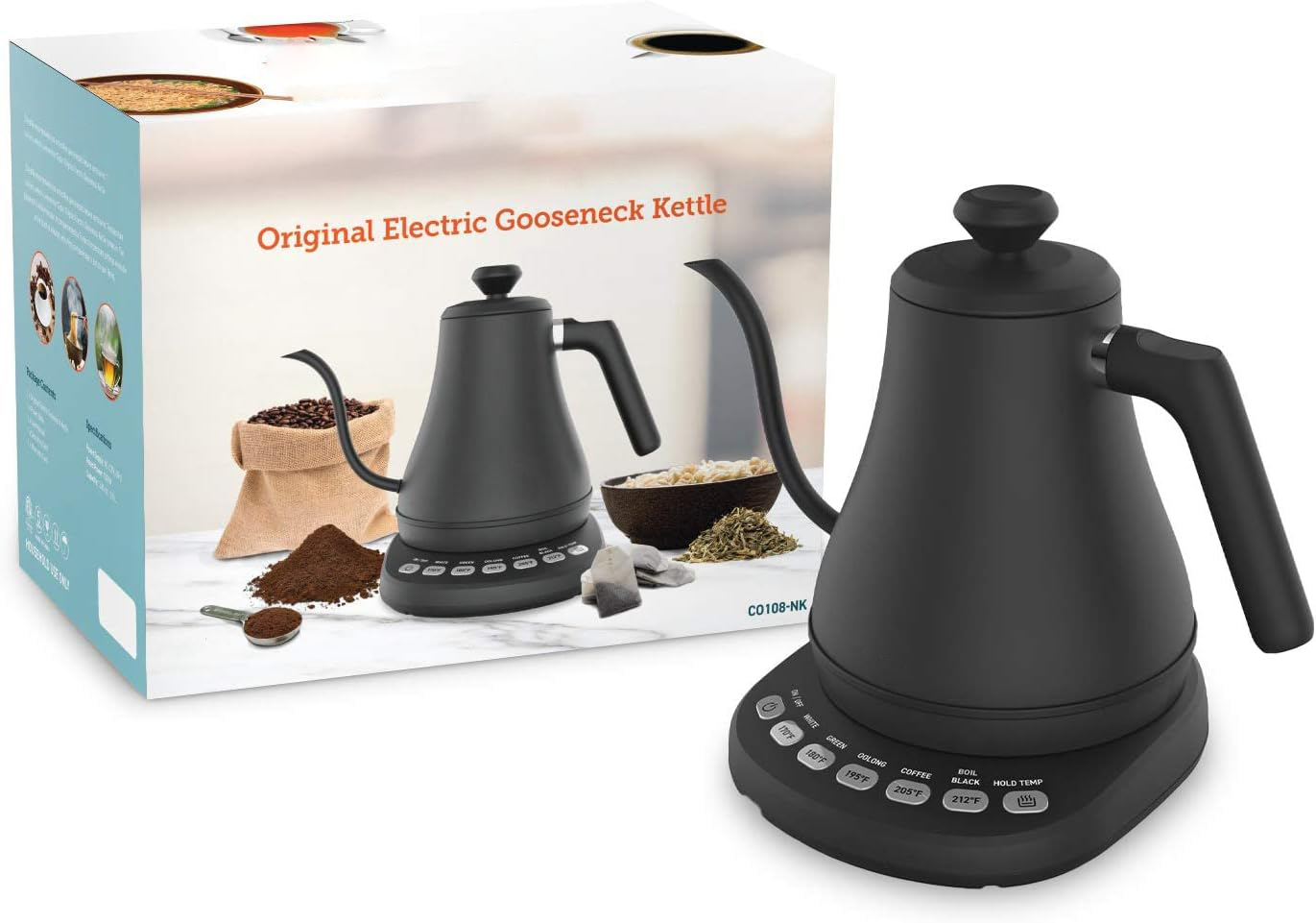 Belro Electric Gooseneck Kettle with Temperature Control