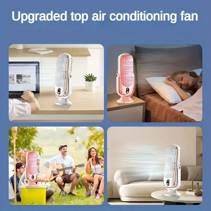 Portable Mini Air Conditioner with USB Charging | Desktop Cooling Fan