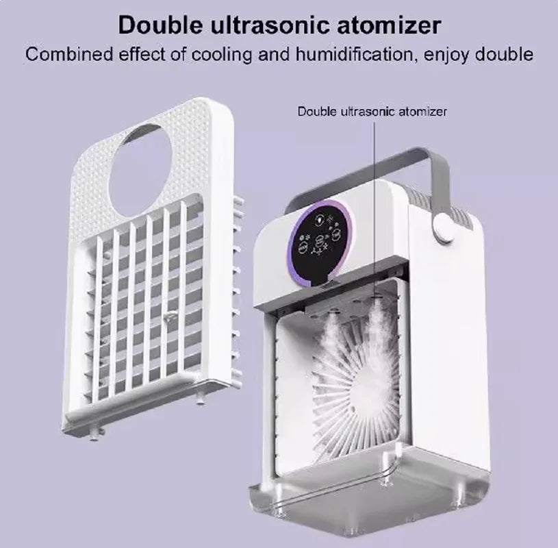 Portable Misting Fan with Touchscreen Controls