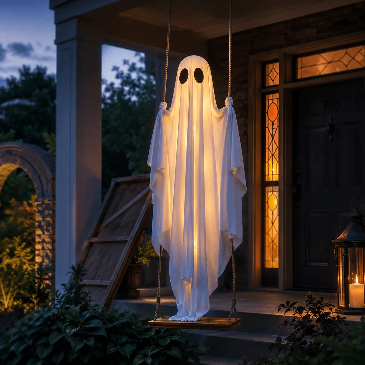 5FT Hanging Ghost Halloween Decoration with LED Lights