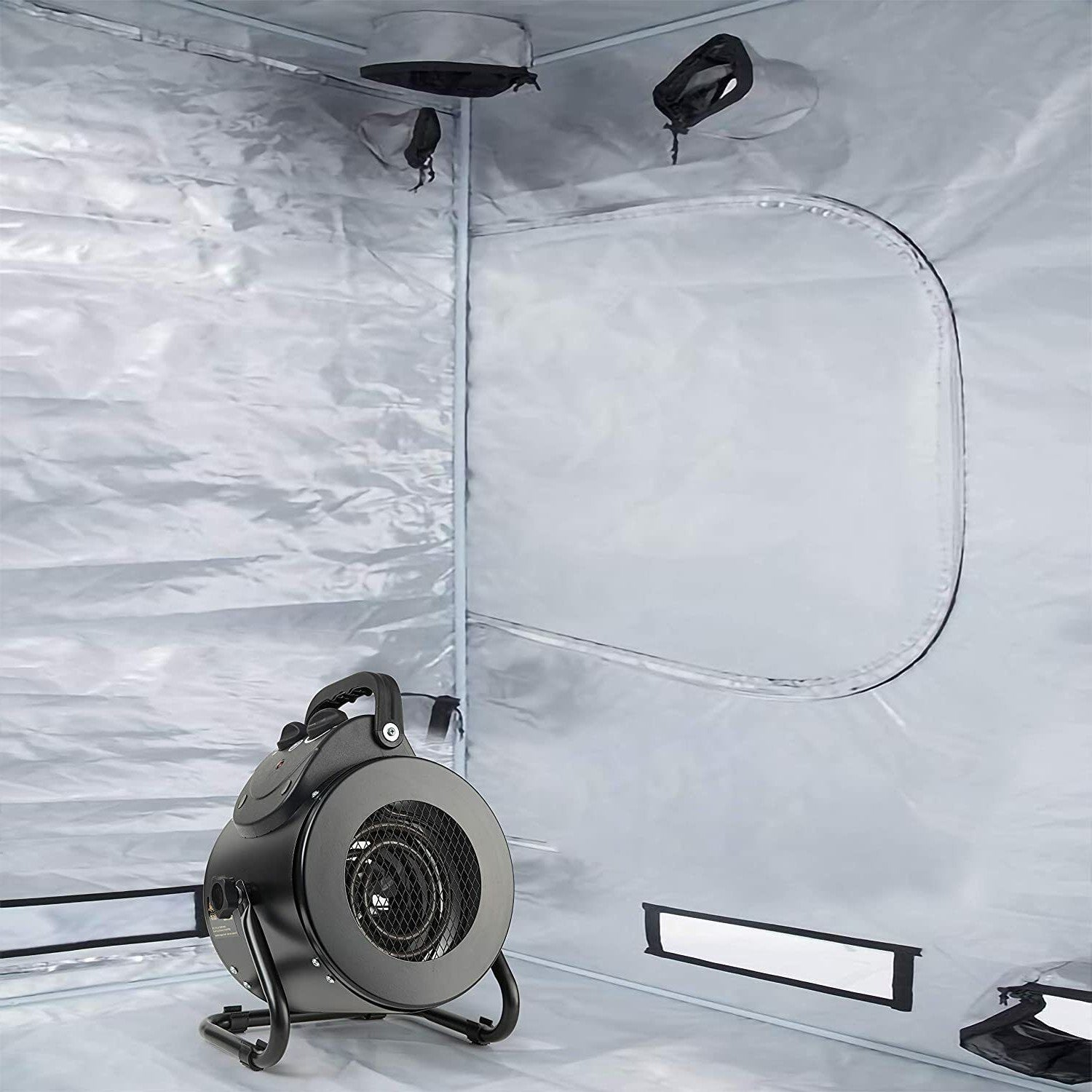1500W Electric Heater Fan for Greenhouse & Grow Tent – IPX4 Waterproof