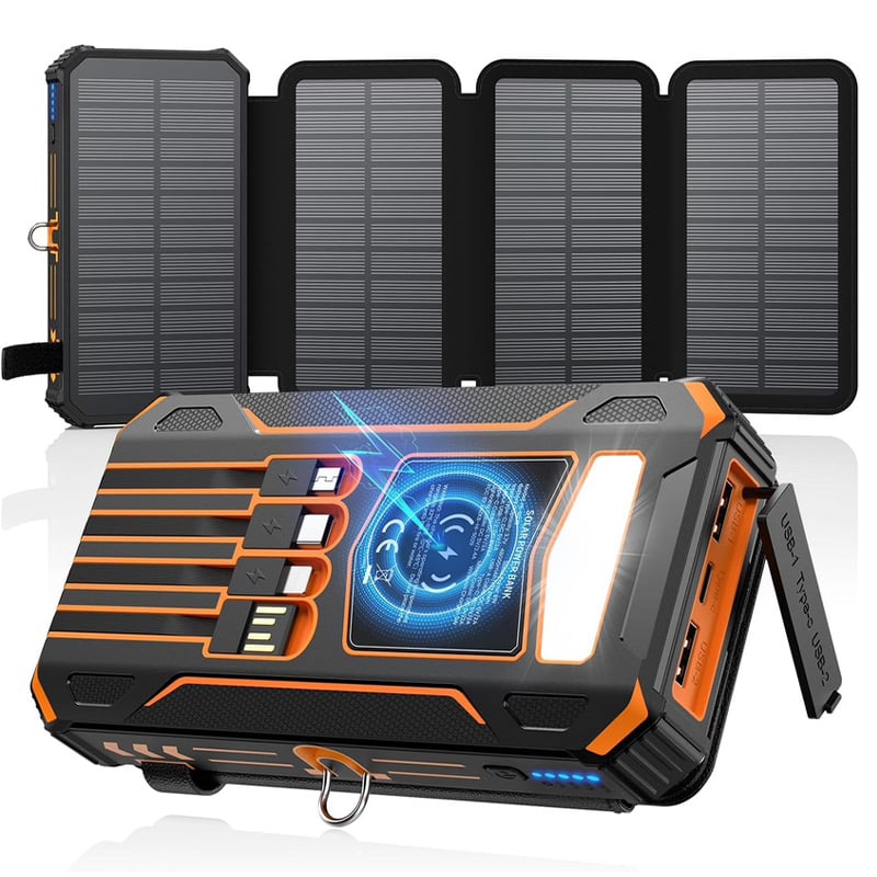 20000mAh Solar Power Bank with Wireless Charging
