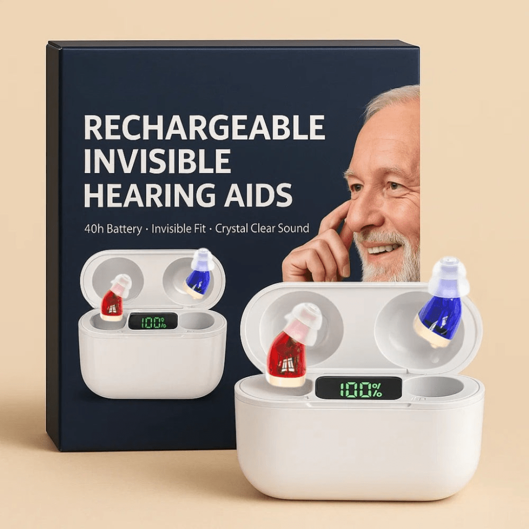 Rechargeable Hearing Aids Invisible In-Ear Clear Sound