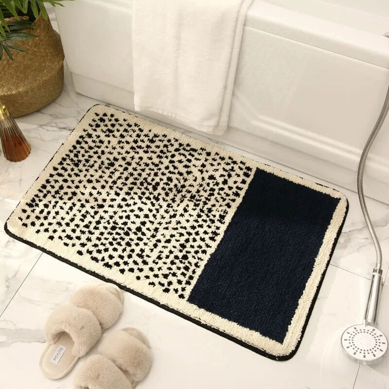 Retro Bath Mat – Anti-Slip Bathroom Rug for Modern Homes