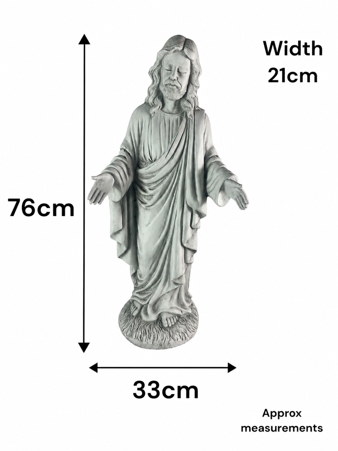 Resin Garden Statue Religious Ornament – Weatherproof Outdoor Décor