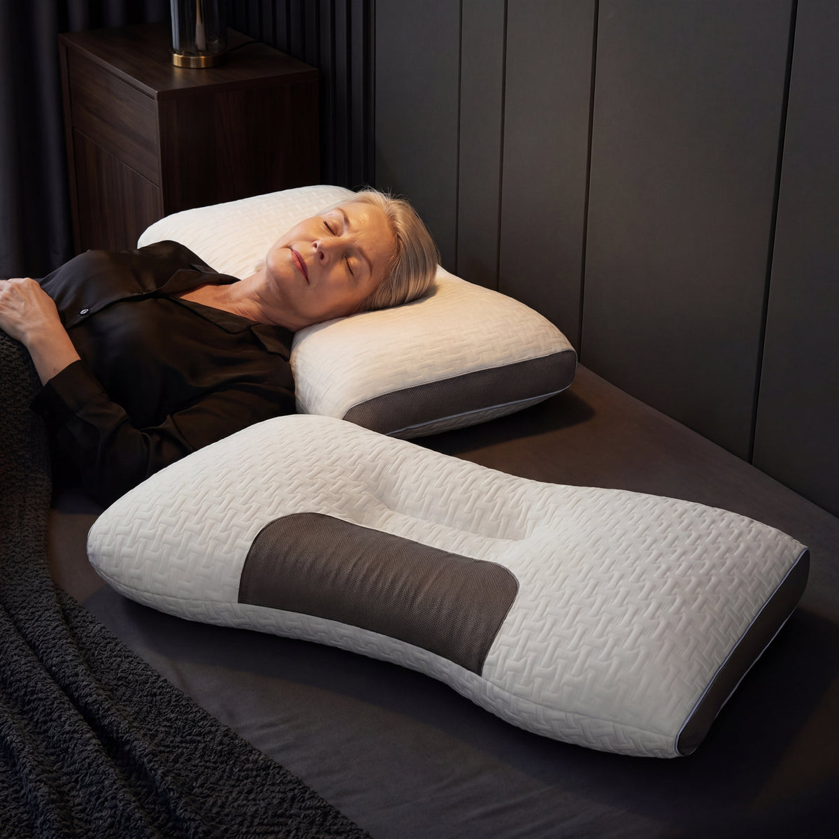 Orthopedic Contoured Neck Pillow – Memory Foam Support