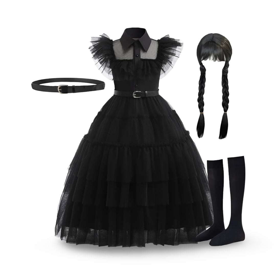 Princess Dress for Girls – Layered Halloween Costume & Party Outfit
