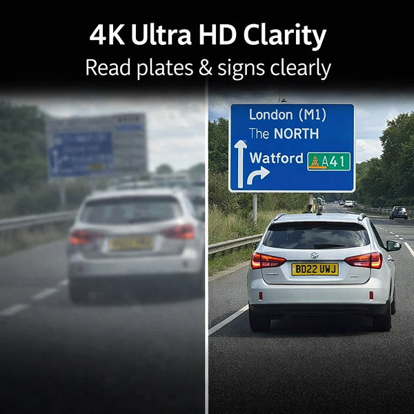 4K Wireless Dash Cam Front and Rear – Full HD Car Security