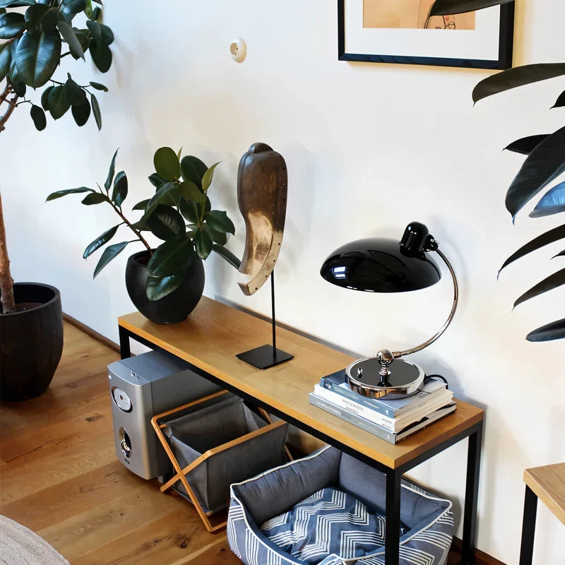 Scandinavian Wood Metal Table Lamp – Warm Light Desk Lamp