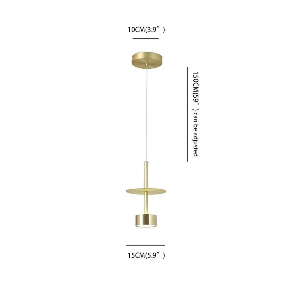 Gold Metal Pendant Light for Kitchen Island – Adjustable LED Fixture