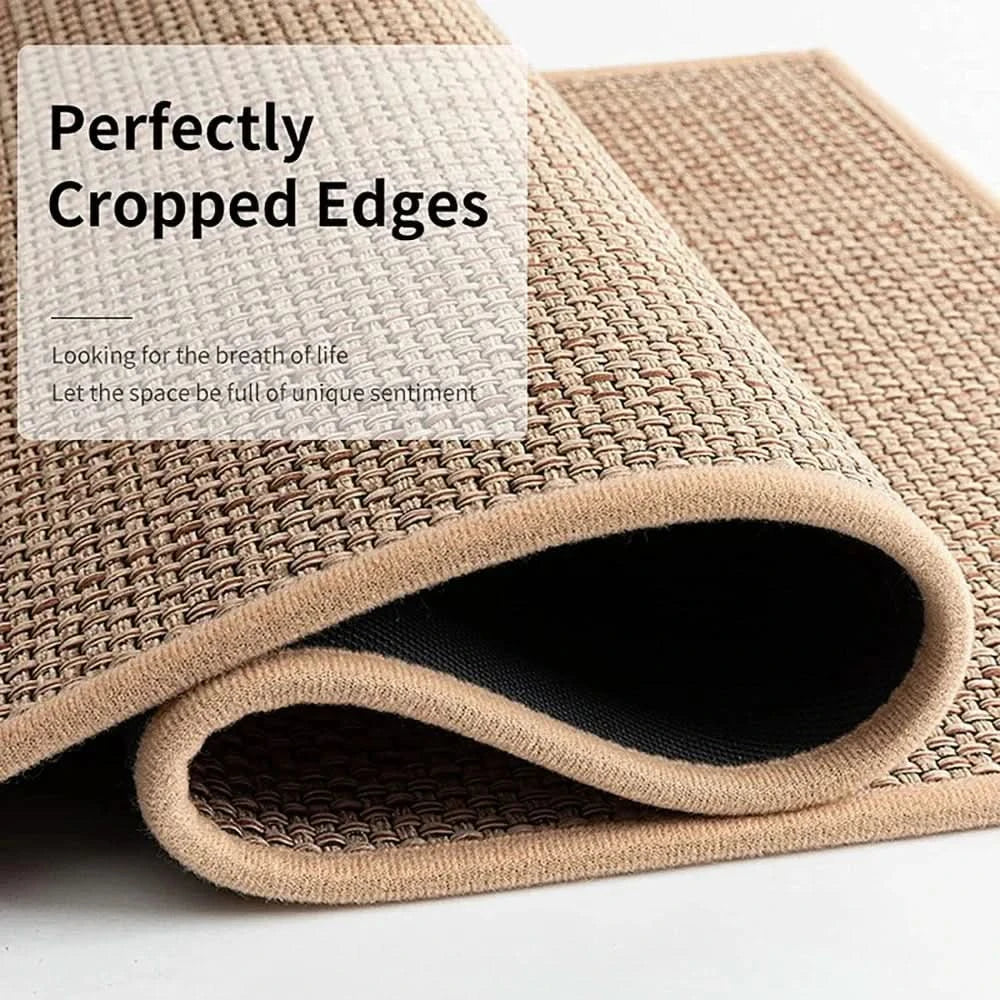 Kitchen Runner Rug Non-Slip Washable Faux Sisal