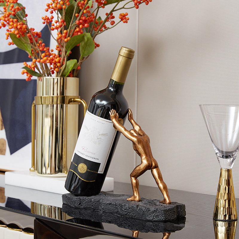 Modern Wine Bottle Holder – Sculptural Design for Home Decor