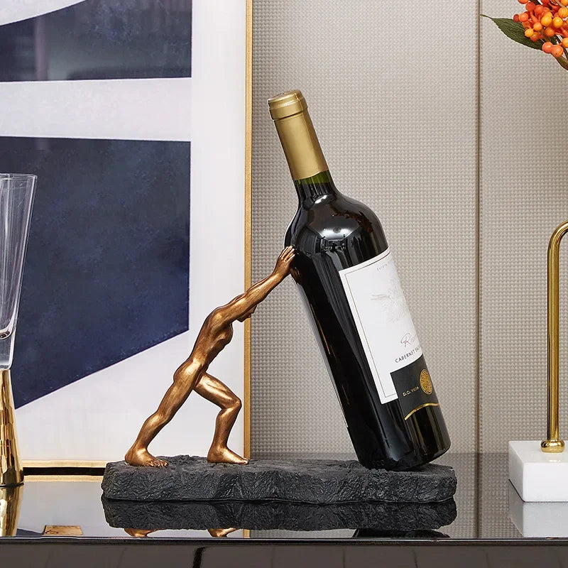 Modern Wine Bottle Holder – Sculptural Design for Home Decor