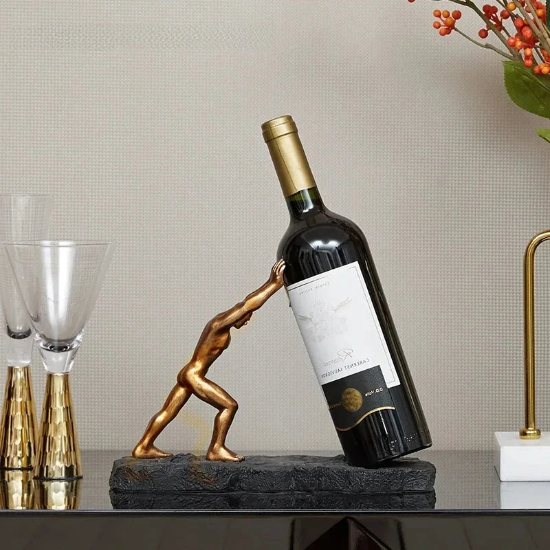 Modern Wine Bottle Holder – Sculptural Design for Home Decor