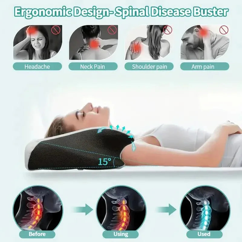 Memory Foam Cervical Pillow – Neck Support for Better Sleep