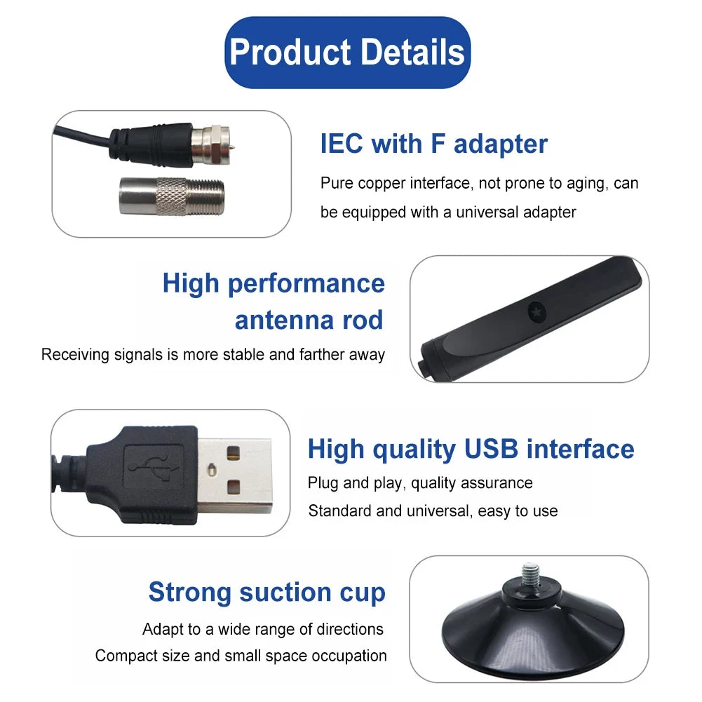4K Digital TV Antenna with Signal Booster – 50 Mile Range