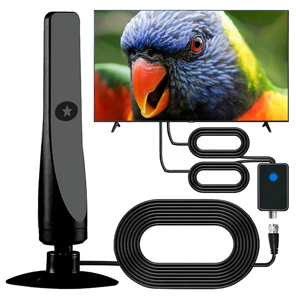 4K Digital TV Antenna with Signal Booster – 50 Mile Range