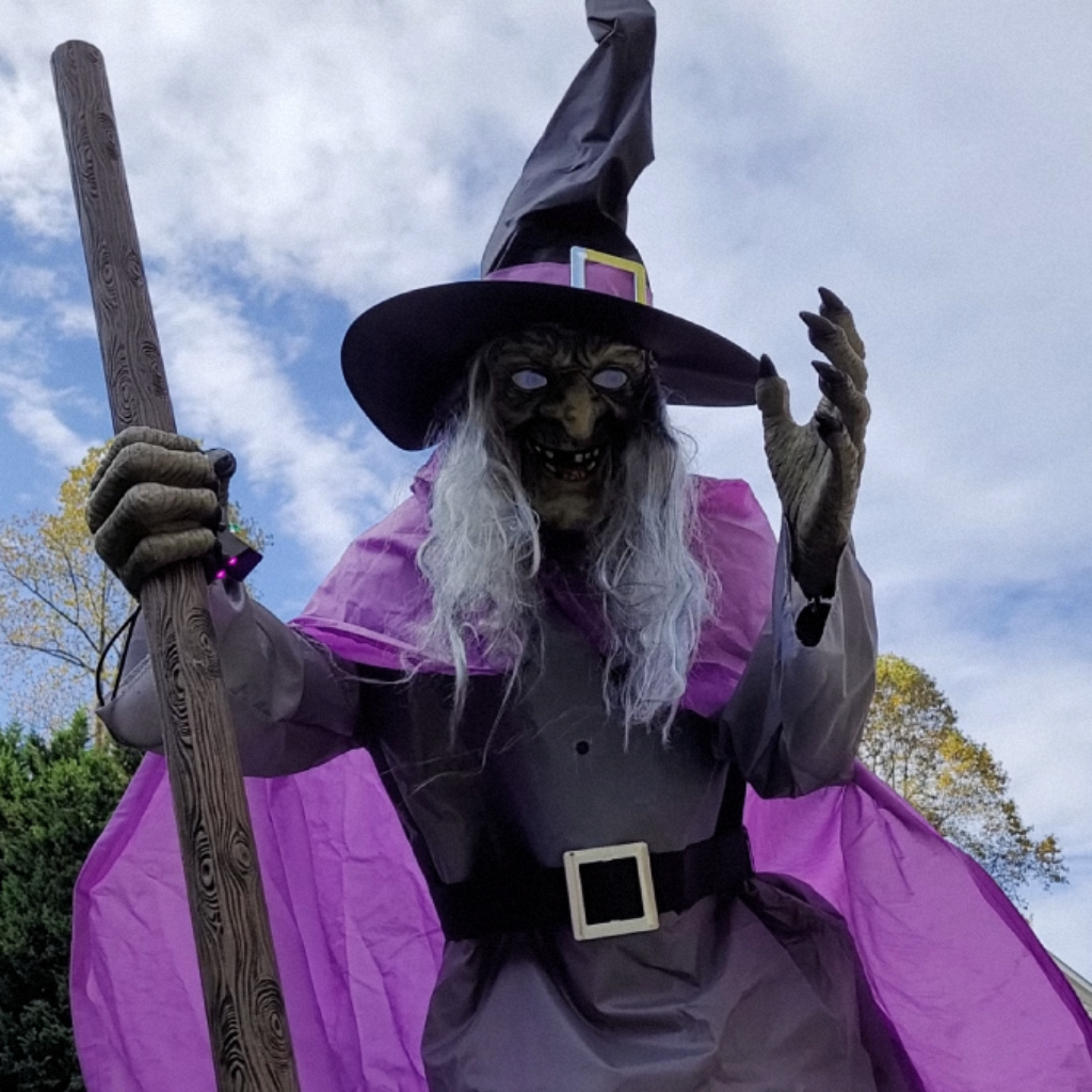 Hanging Witch Yard Decoration - 6ft Outdoor Halloween Decor