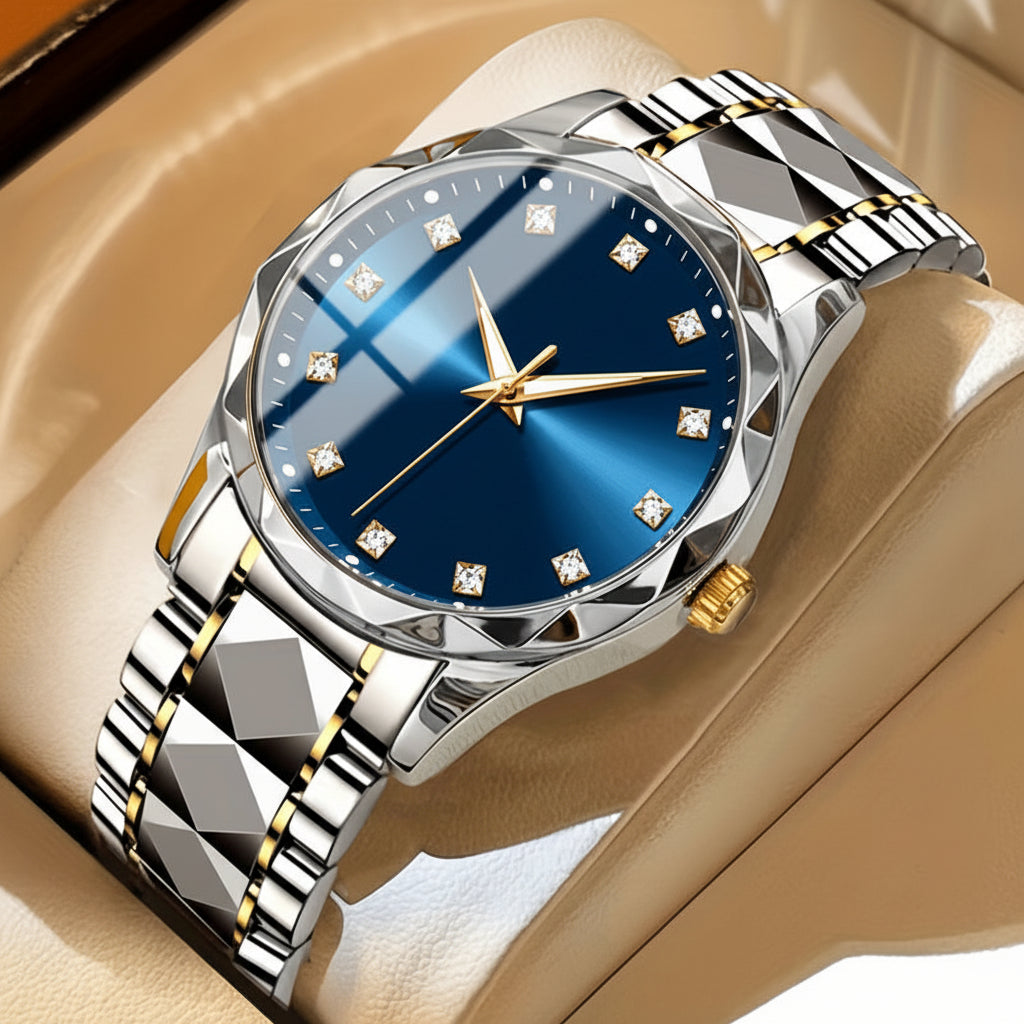 Titanium Men's Chronograph Sports Watch – Waterproof Dual Display