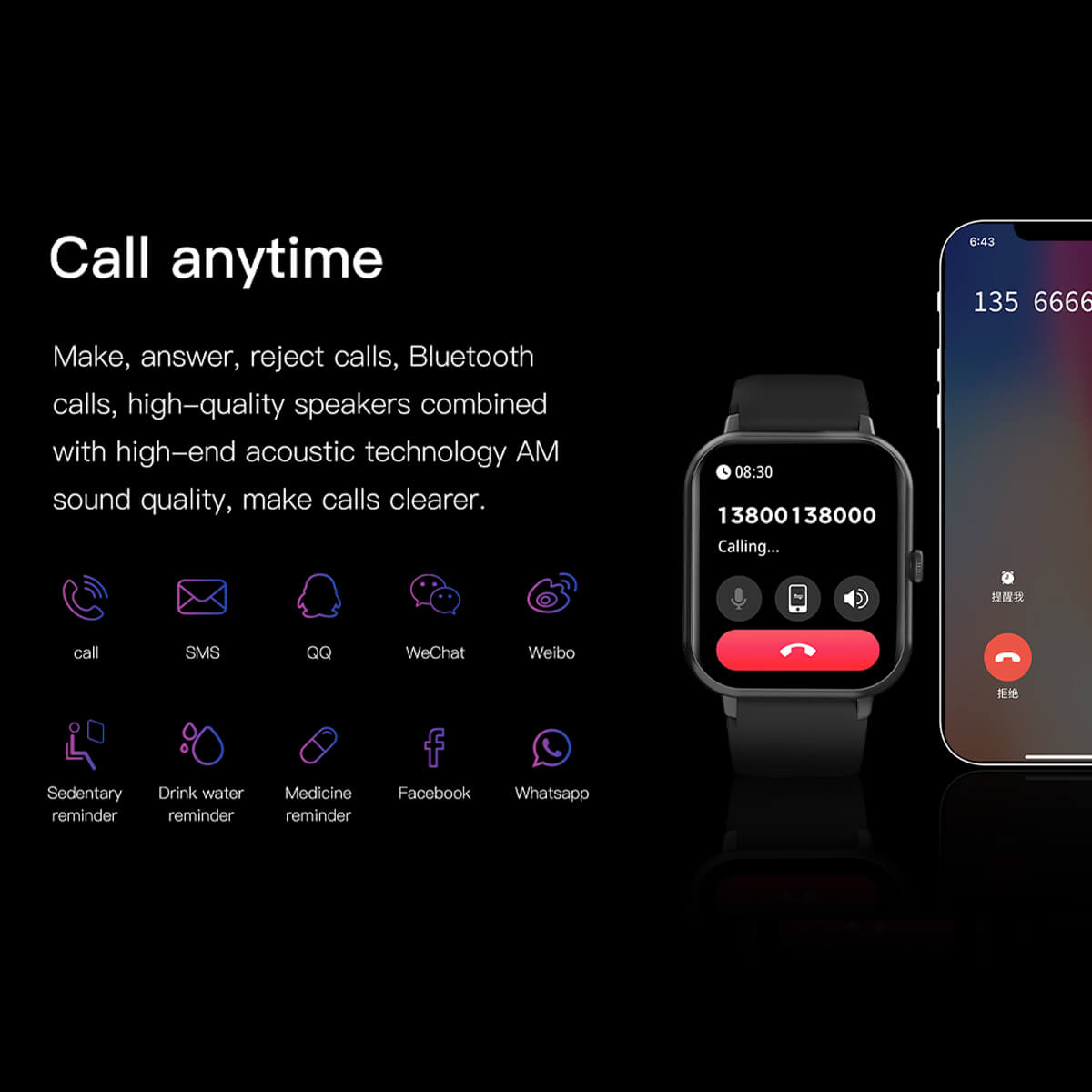 Smart Watch 1.8" HD Display – Fitness Tracker with GPS
