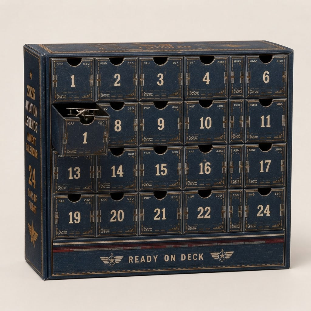 Aircraft Advent Calendar with 24 Collectible Planes & Helicopters