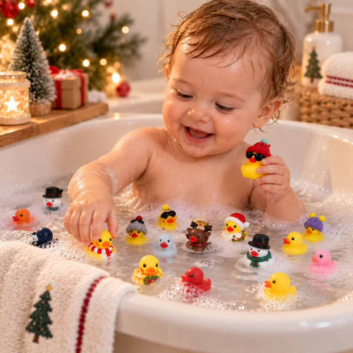 Kids' Advent Calendar with 24 Rubber Animals – Christmas Countdown