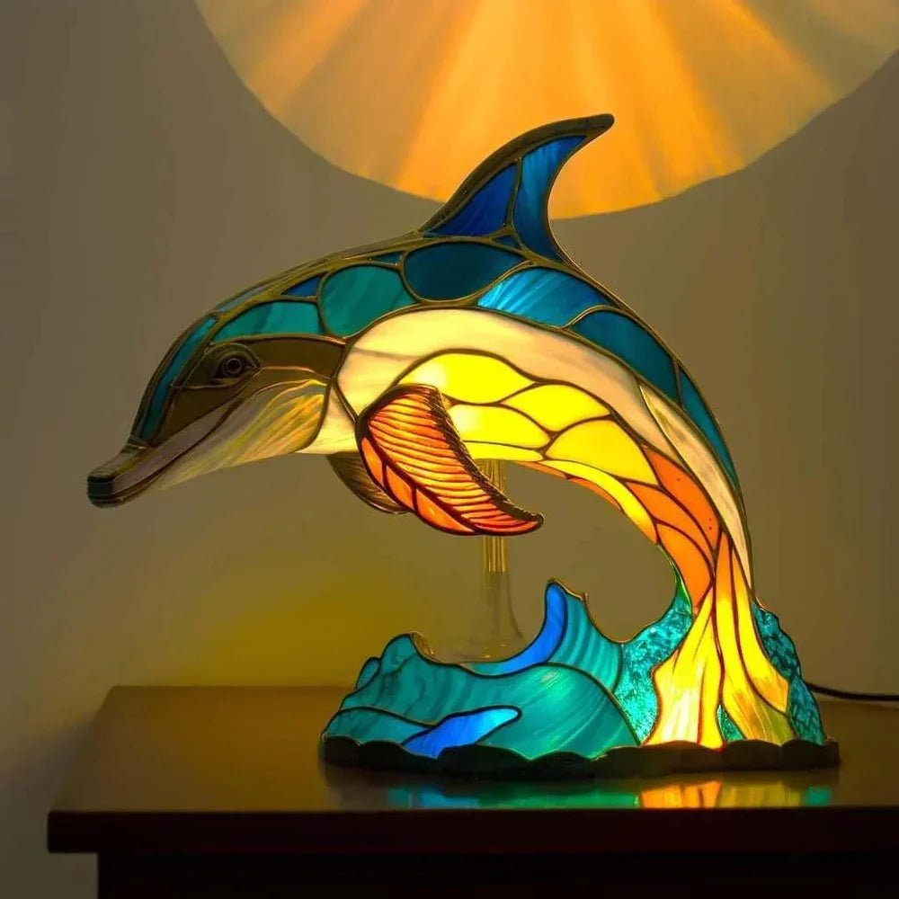 Stained Glass Animal Table Lamp with 20+ Unique Designs