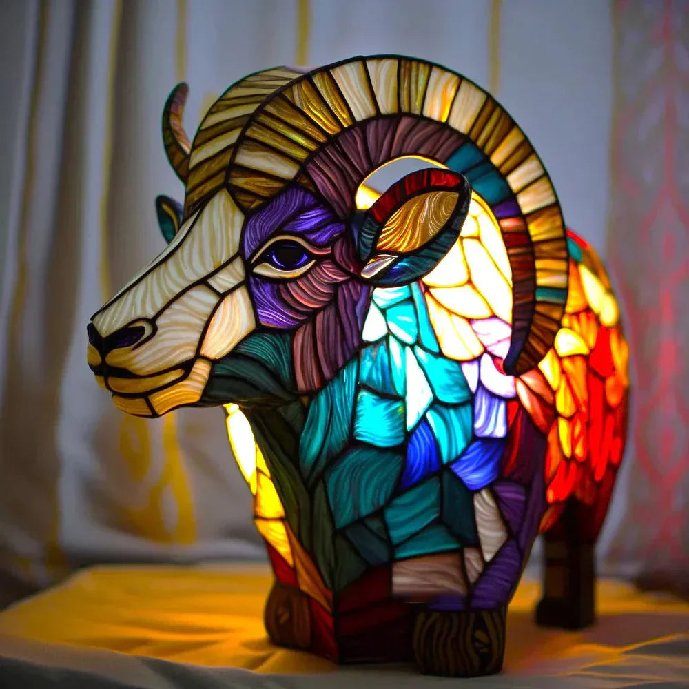 Stained Glass Animal Table Lamp with 20+ Unique Designs