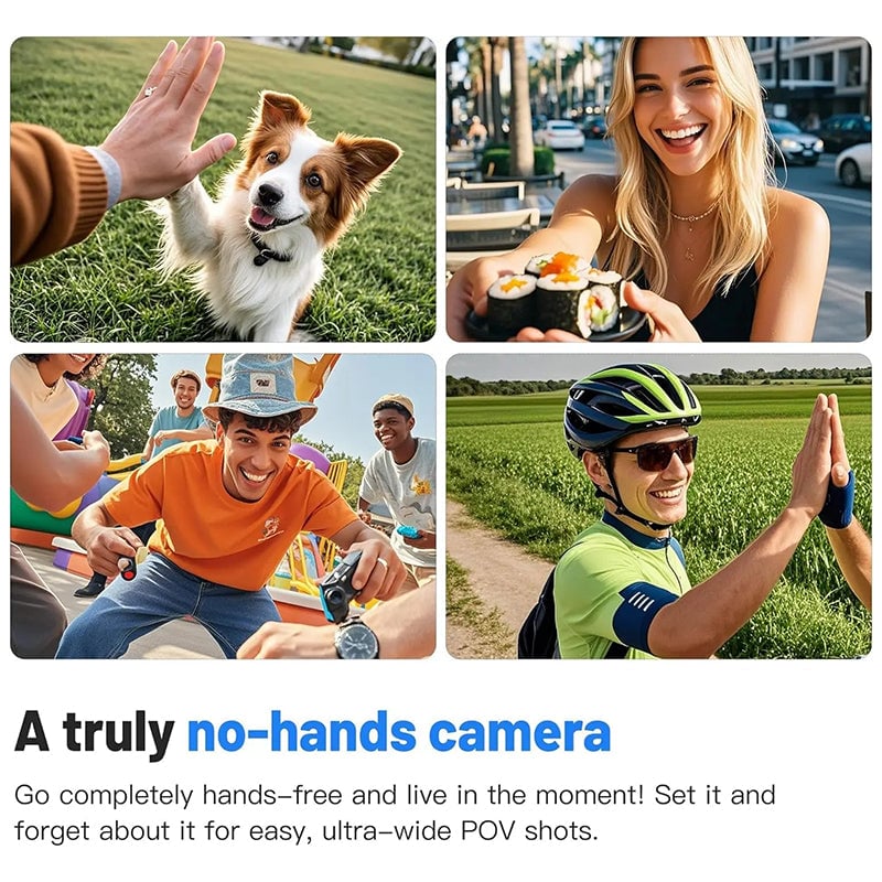 Magnetic 4K Action Camera with Wide-Angle Lens