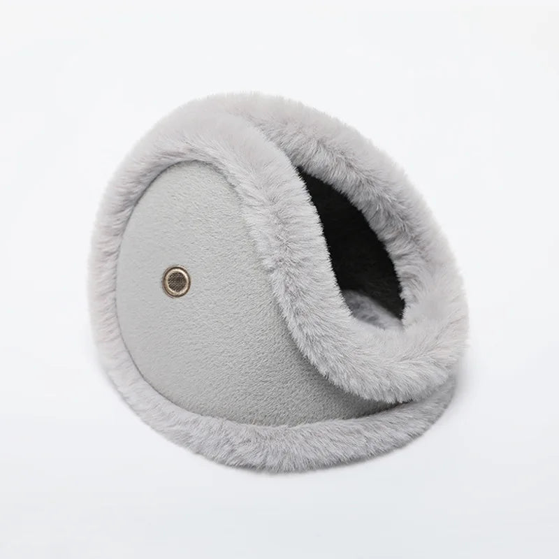 Plush Winter Ear Muffs for Men & Women – Foldable Ear Warmer