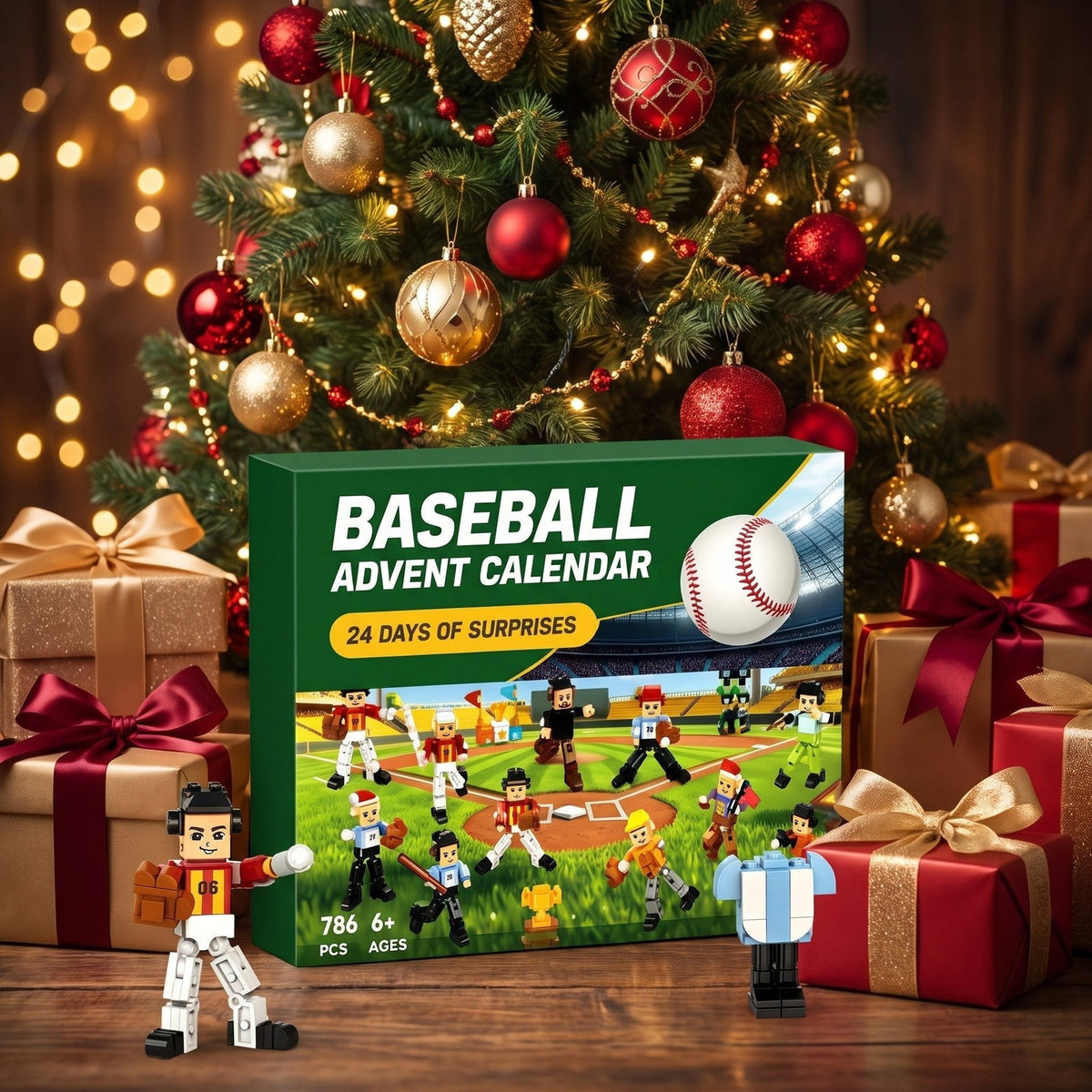 Baseball Advent Calendar – 786-Piece Build Team with Players and Ballpark