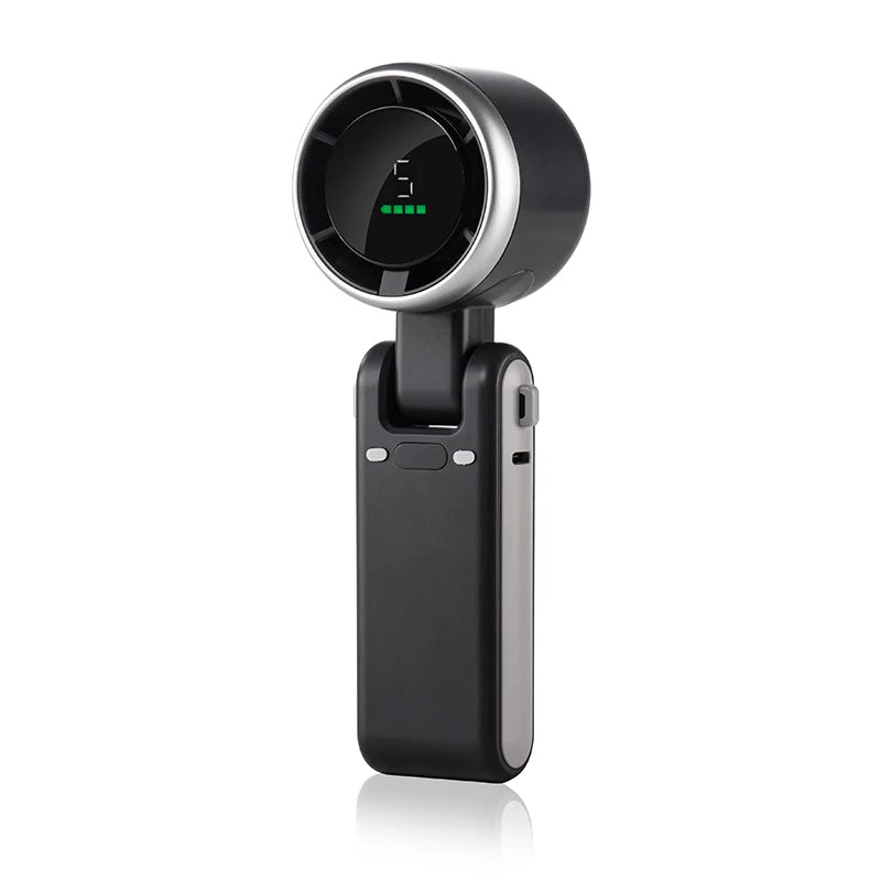 Portable Handheld Fan with LCD Display | 5 Speed Turbo Cooling