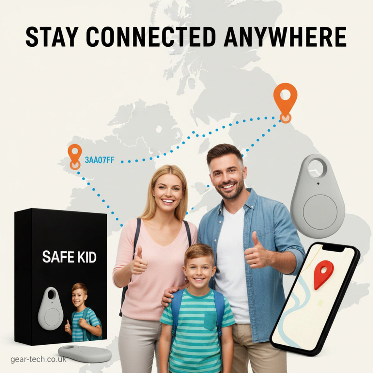 Real-Time GPS Tracker for Kids – Waterproof Location Device