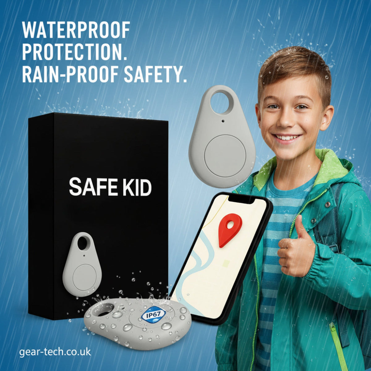 Real-Time GPS Tracker for Kids – Waterproof Location Device