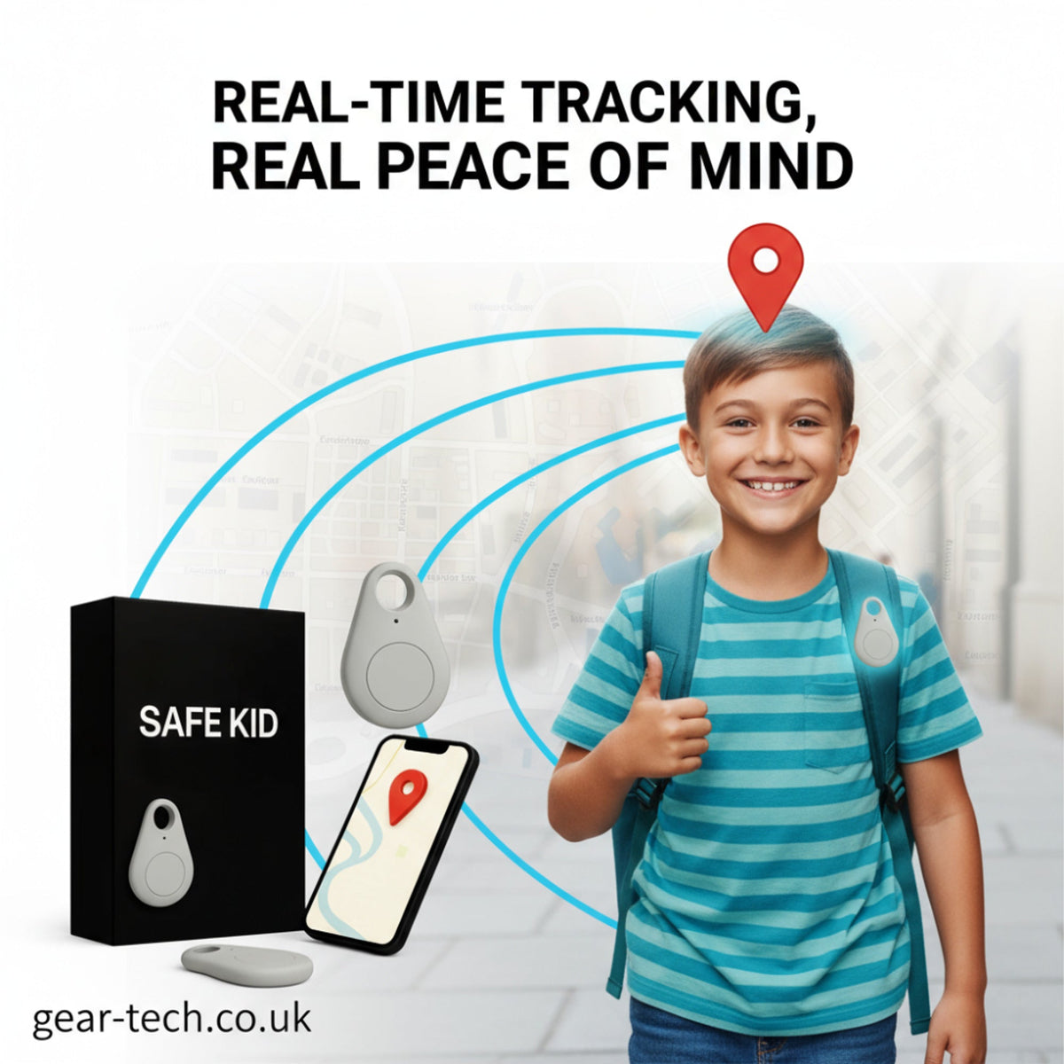 Real-Time GPS Tracker for Kids – Waterproof Location Device