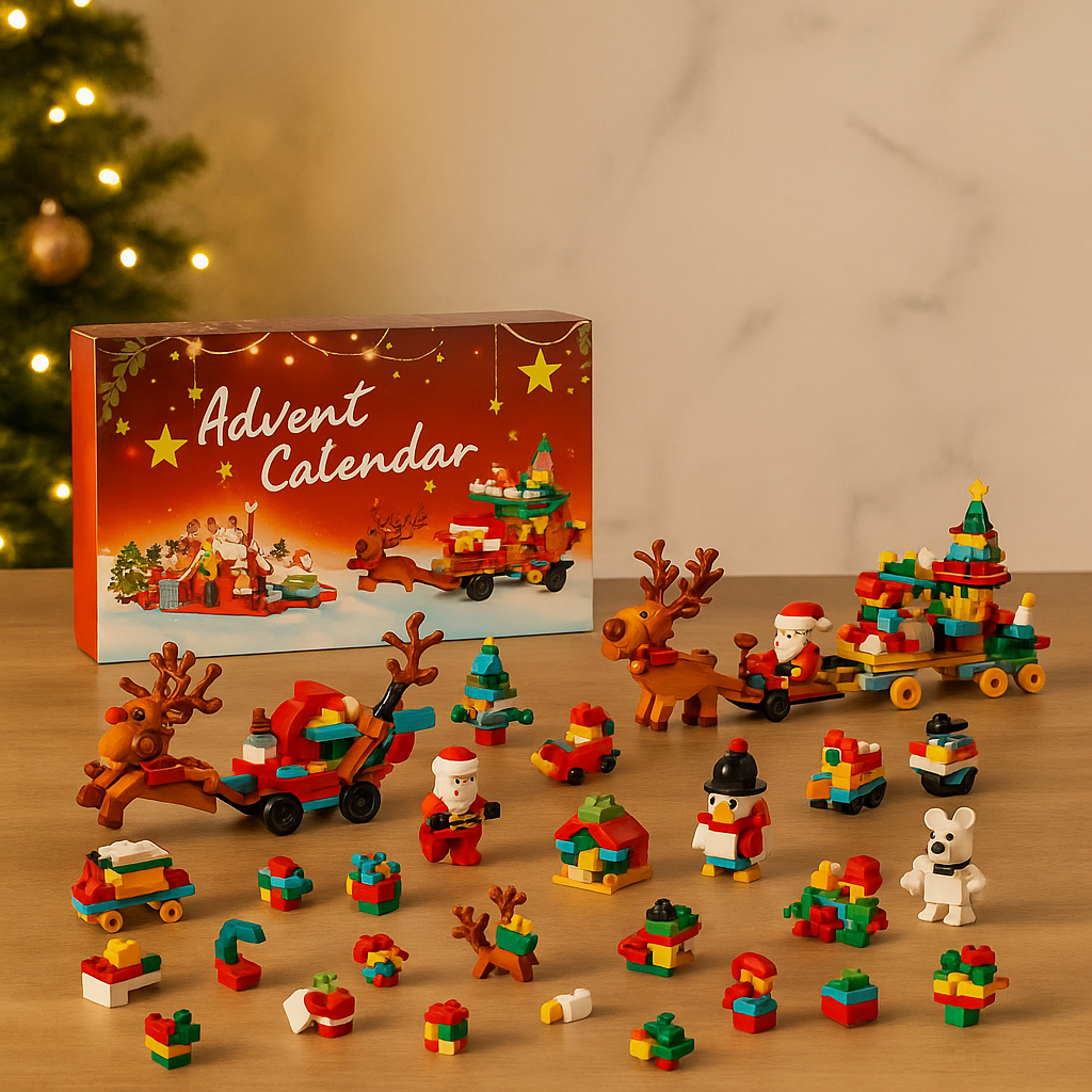 Kids' Advent Calendar – 24-Day Christmas Countdown with Building Blocks