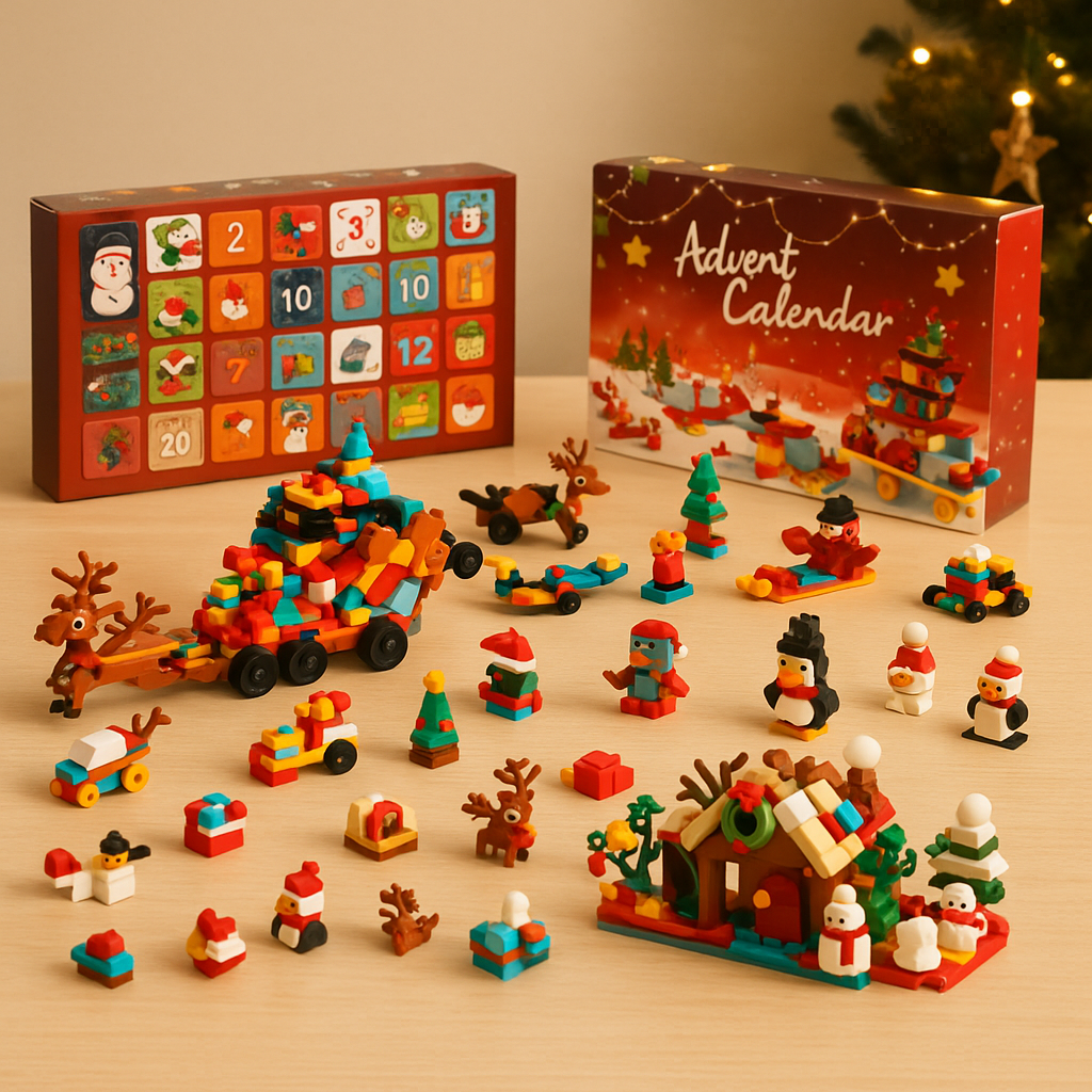 Kids' Advent Calendar – 24-Day Christmas Countdown with Building Blocks