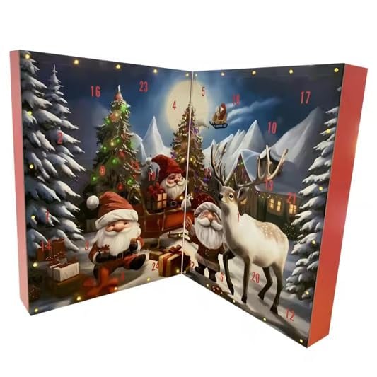 Christmas Gnome Advent Calendar – 24 Handcrafted Figurines Holiday Countdown
