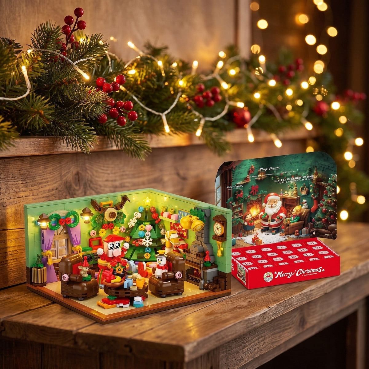 Advent Calendar Brick Building Set – 669 Pieces 24 Daily Builds