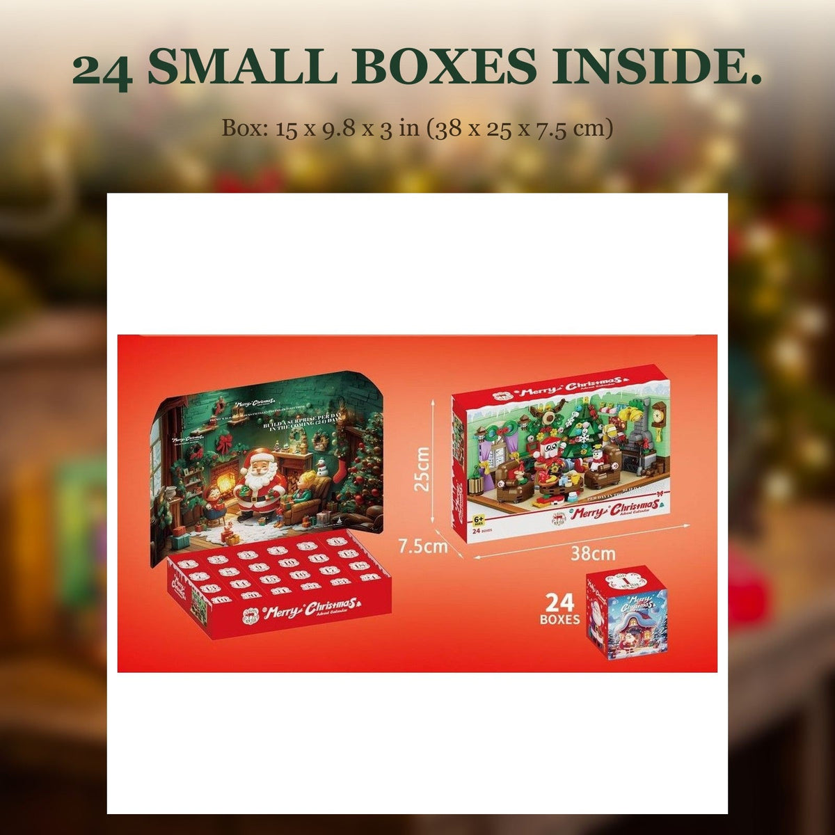 Advent Calendar Brick Building Set – 669 Pieces 24 Daily Builds
