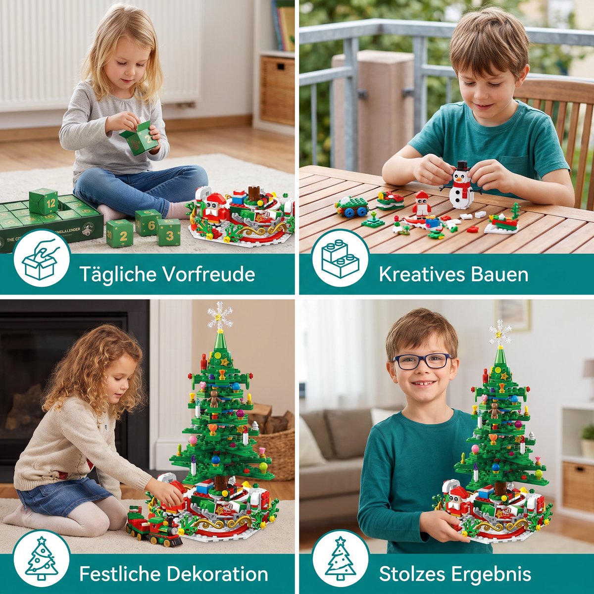 Kids' Christmas Tree Building Block Advent Calendar – 24 Days of Building
