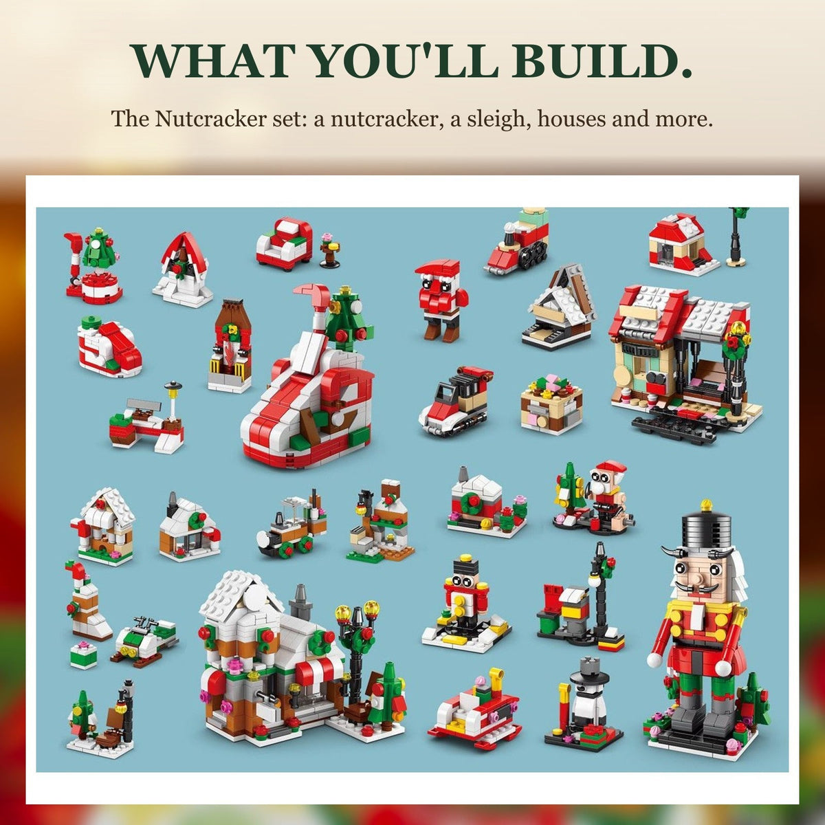 Christmas Village Advent Calendar – 28 Builds 6-in-1 Brick Set