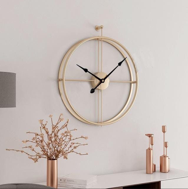 22 Inch Silent Metal Wall Clock – Modern Geometric Design