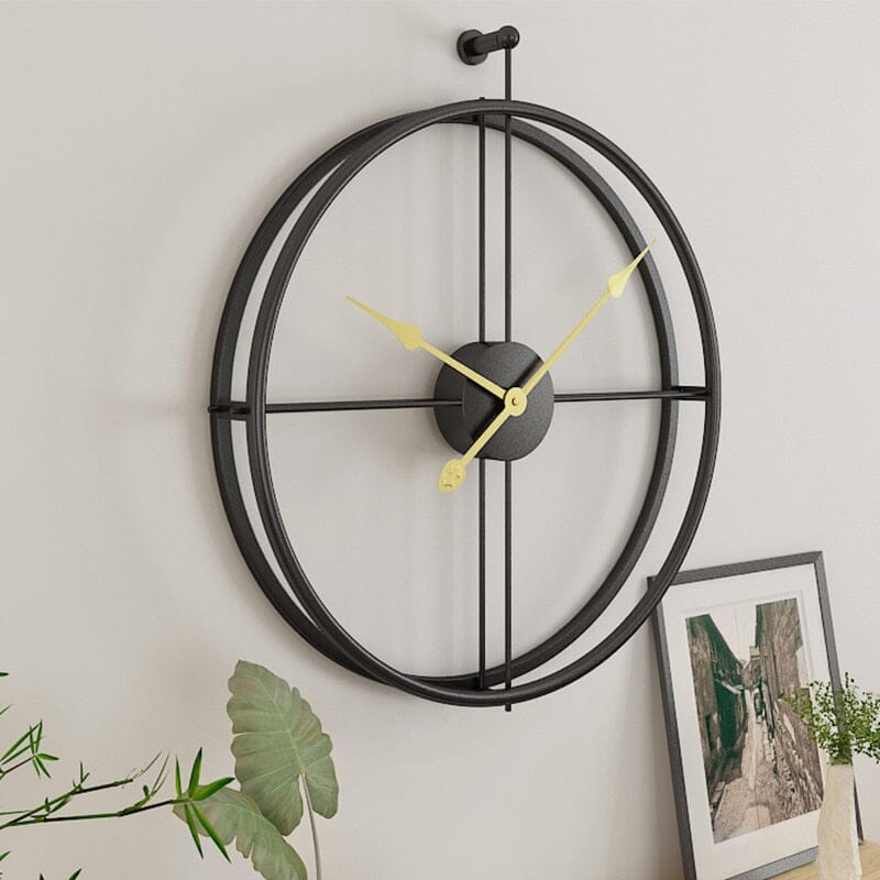22 Inch Silent Metal Wall Clock – Modern Geometric Design