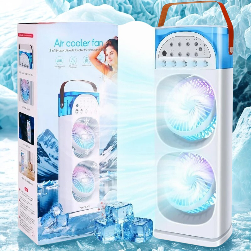 Portable Air Conditioner with Humidifier & LED Light
