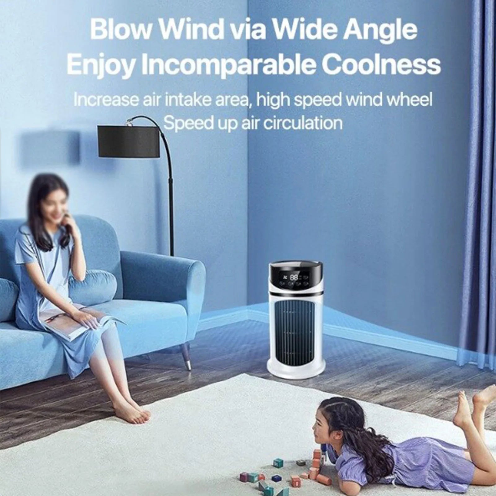Portable Air Conditioner with Humidifier & Fan – USB Powered