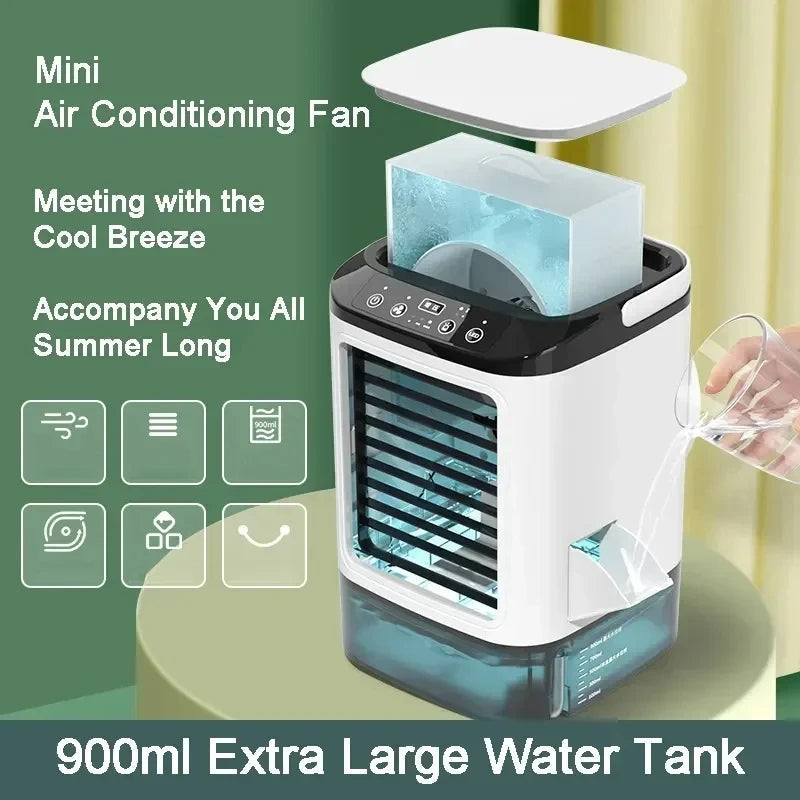 Portable Air Cooler with Ultrasonic Misting | 3-Speed Mini AC