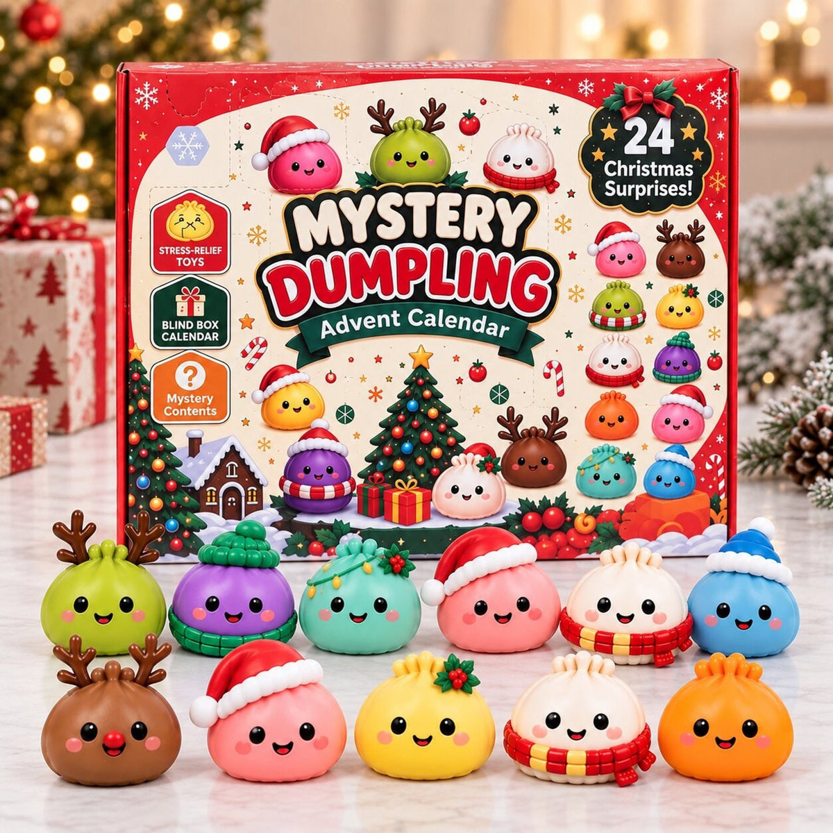 24-Day Squishy Advent Calendar – Collectible Fidget Toys